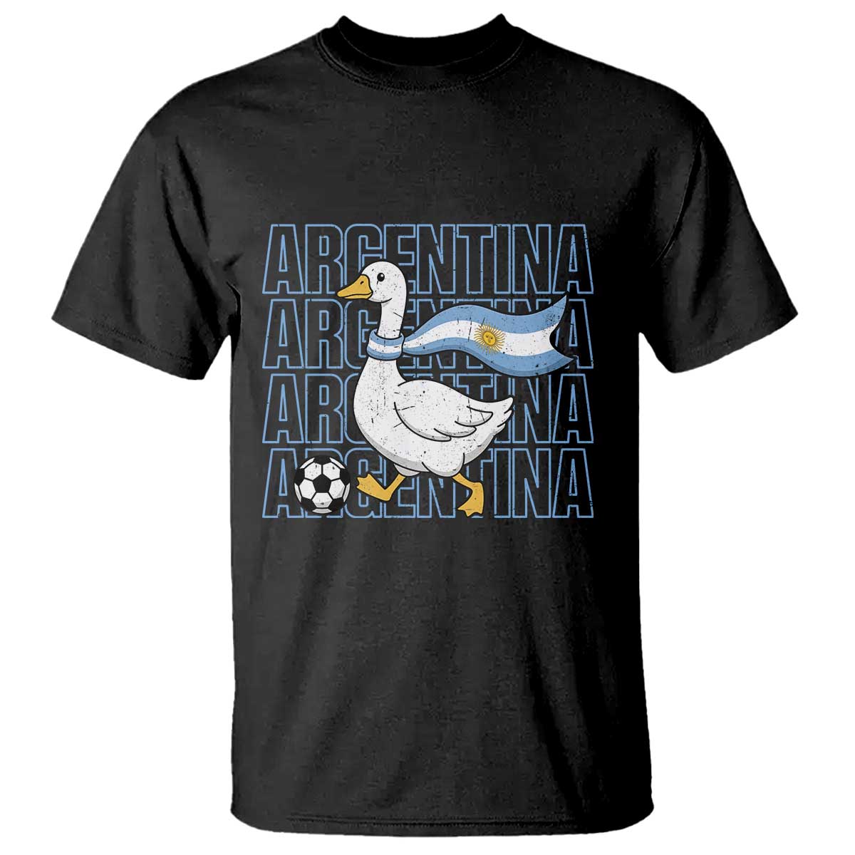 Argentina Soccer Football T Shirt Silly Goose Argentinian Flag Fan Supporter