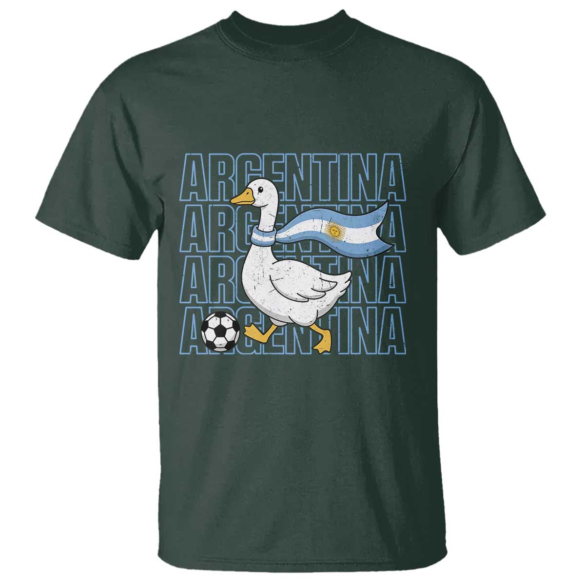 Argentina Soccer Football T Shirt Silly Goose Argentinian Flag Fan Supporter