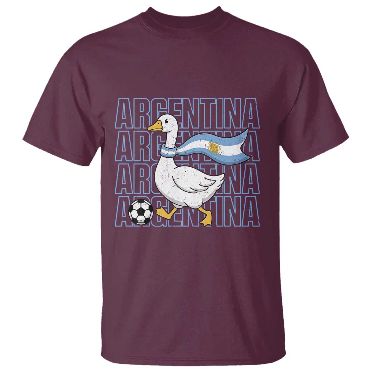 Argentina Soccer Football T Shirt Silly Goose Argentinian Flag Fan Supporter