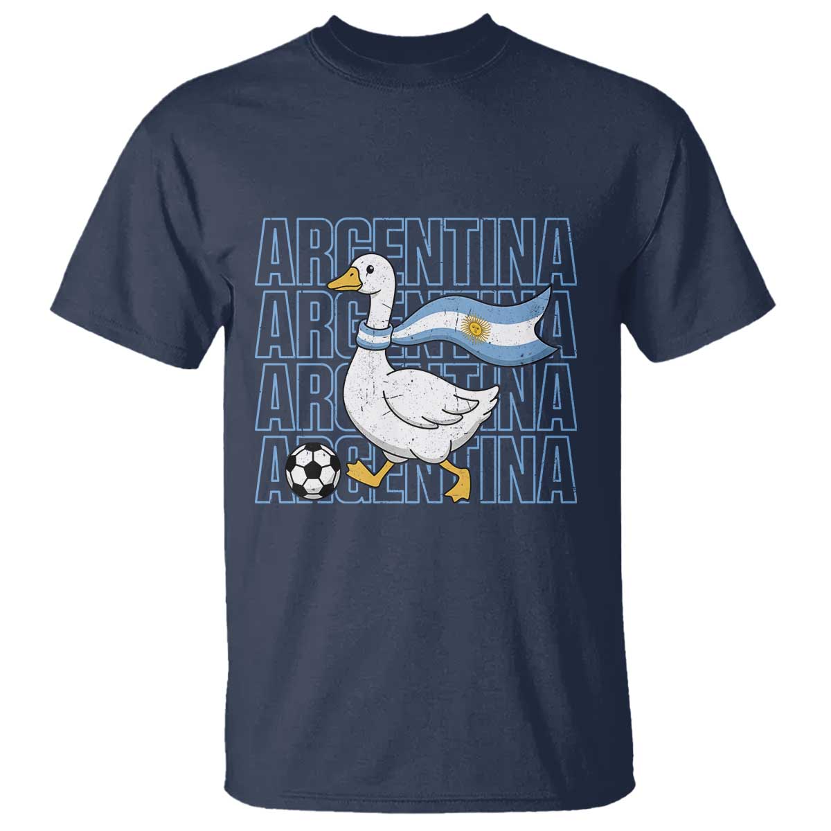 Argentina Soccer Football T Shirt Silly Goose Argentinian Flag Fan Supporter