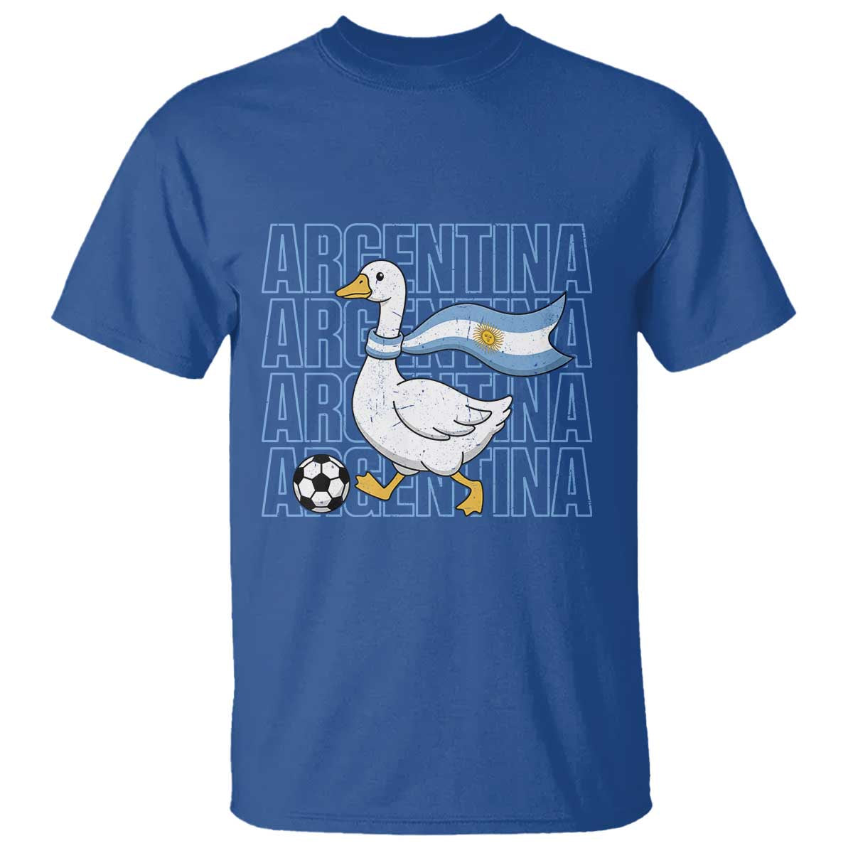 Argentina Soccer Football T Shirt Silly Goose Argentinian Flag Fan Supporter