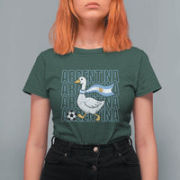 Argentina Soccer Football T Shirt For Women Silly Goose Argentinian Flag Fan Supporter