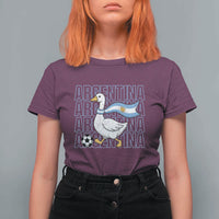 Argentina Soccer Football T Shirt For Women Silly Goose Argentinian Flag Fan Supporter