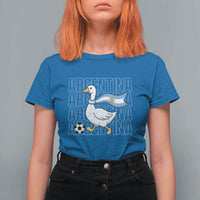 Argentina Soccer Football T Shirt For Women Silly Goose Argentinian Flag Fan Supporter