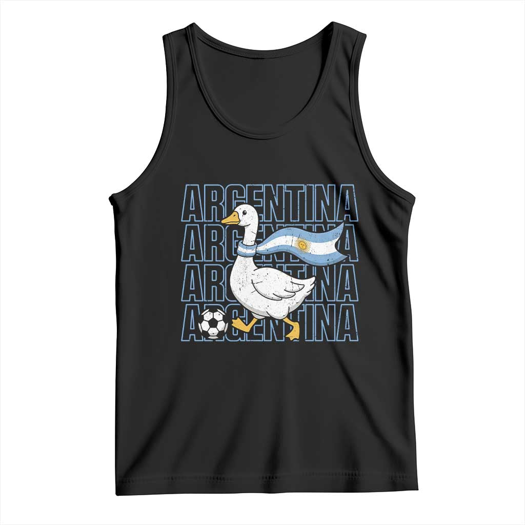 Argentina Soccer Football Tank Top Silly Goose Argentinian Flag Fan Supporter