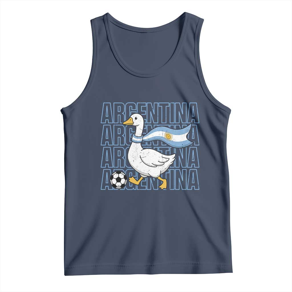 Argentina Soccer Football Tank Top Silly Goose Argentinian Flag Fan Supporter