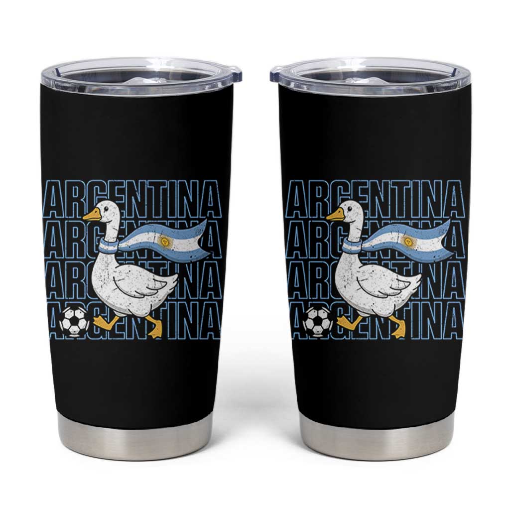 Argentina Soccer Football Tumbler Cup Silly Goose Argentinian Flag Fan Supporter