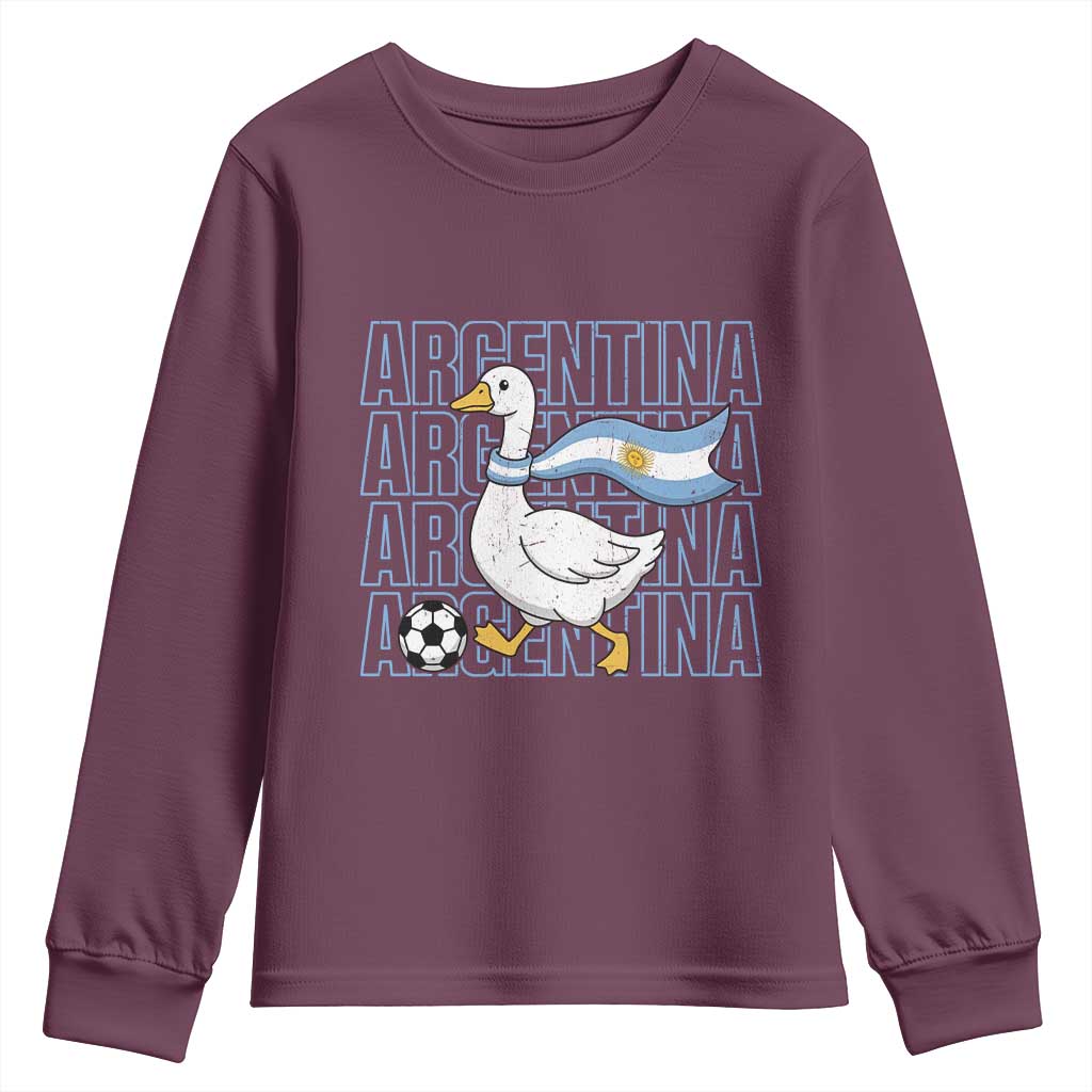 Argentina Soccer Football Youth Sweatshirt Silly Goose Argentinian Flag Fan Supporter