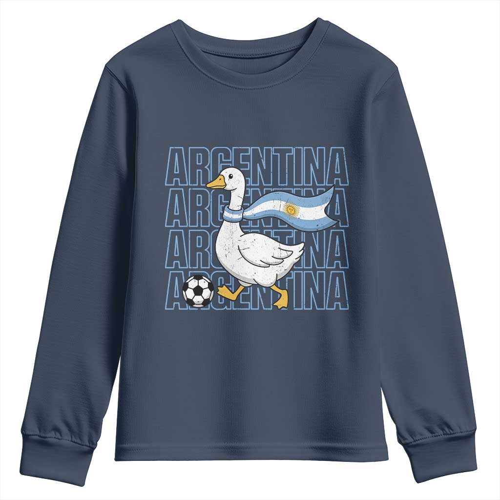 Argentina Soccer Football Youth Sweatshirt Silly Goose Argentinian Flag Fan Supporter
