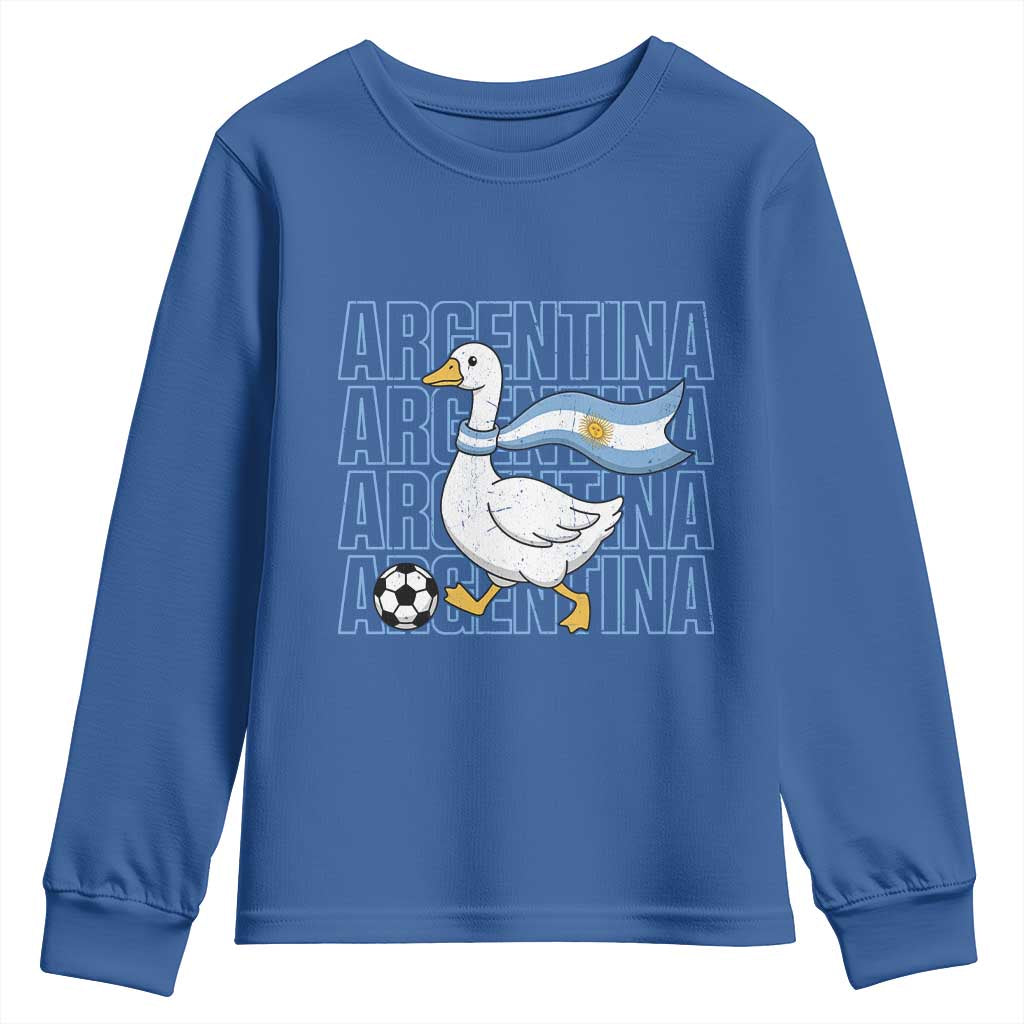 Argentina Soccer Football Youth Sweatshirt Silly Goose Argentinian Flag Fan Supporter