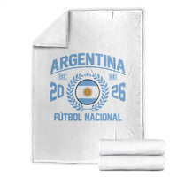Argentina 2026 Soccer Football Fan Argentinian Flag Throw Blanket