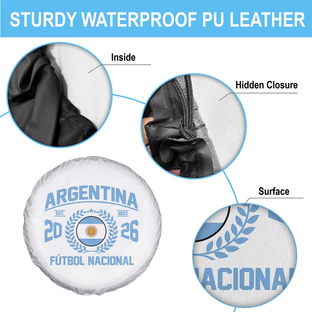 Argentina 2026 Soccer Football Fan Argentinian Flag Spare Tire Cover