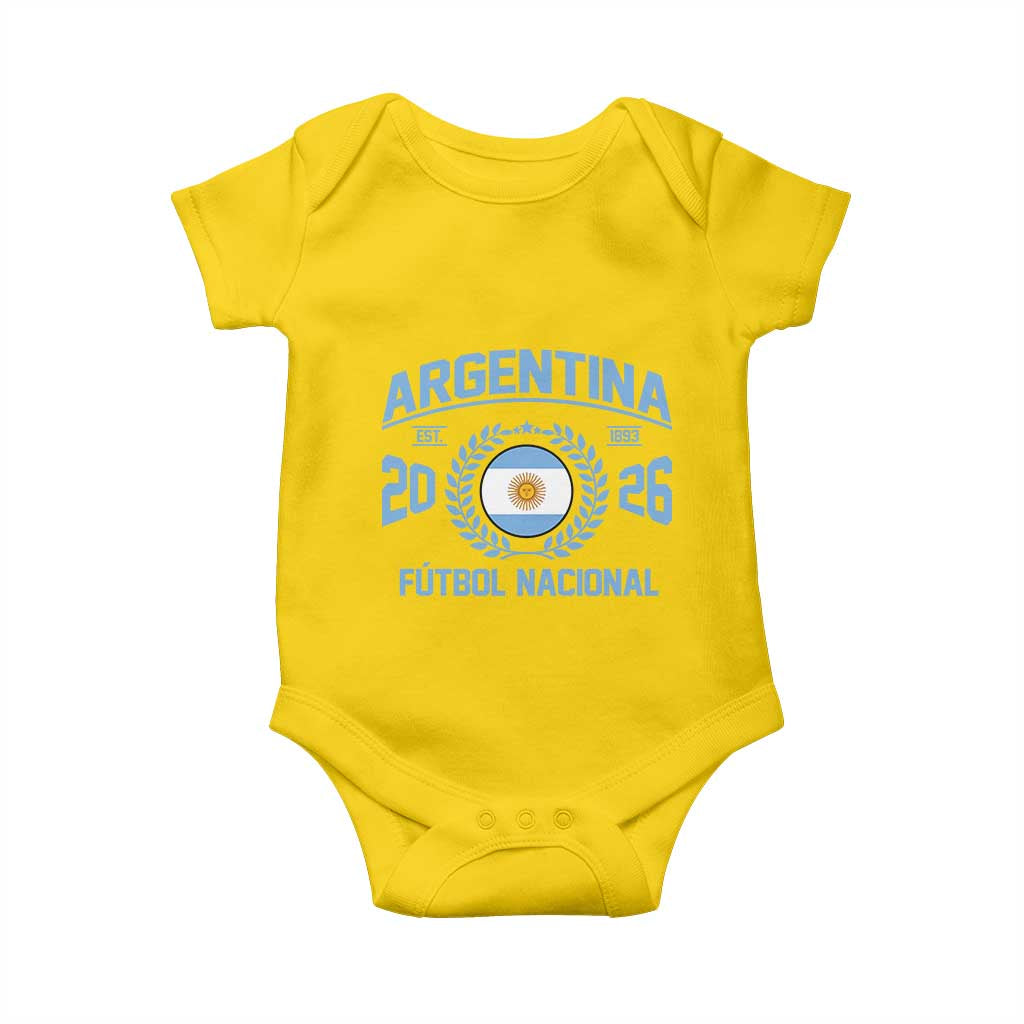 Argentina 2026 Soccer Football Fan Argentinian Flag Baby Onesie