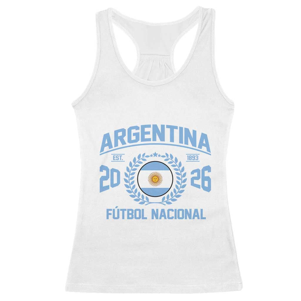 Argentina 2026 Soccer Football Fan Argentinian Flag Racerback Tank Top