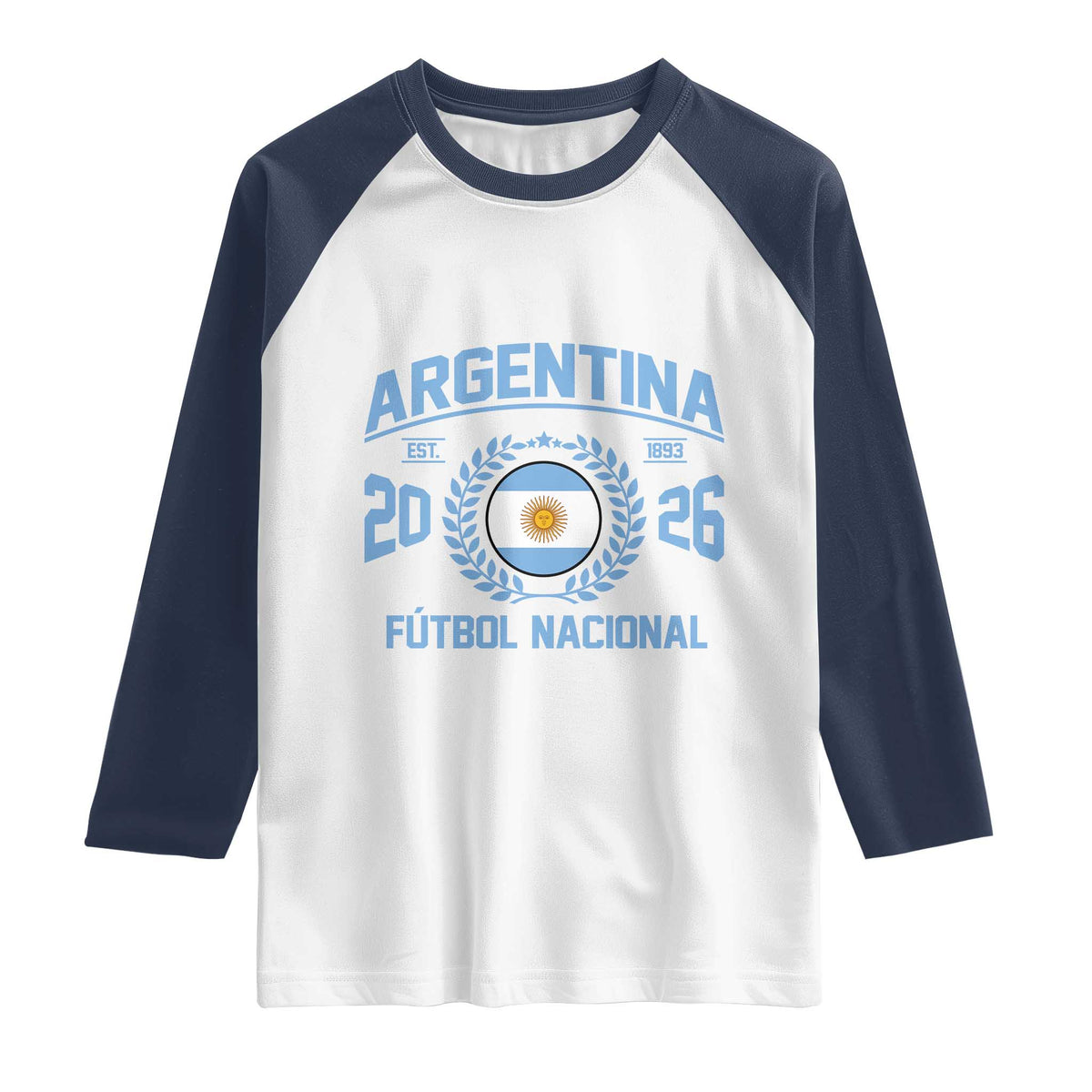 Argentina 2026 Soccer Football Fan Argentinian Flag Raglan Shirt