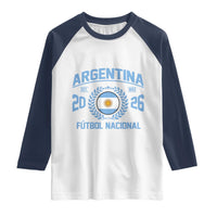 Argentina 2026 Soccer Football Fan Argentinian Flag Raglan Shirt