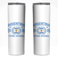 Argentina 2026 Soccer Football Fan Argentinian Flag Skinny Tumbler