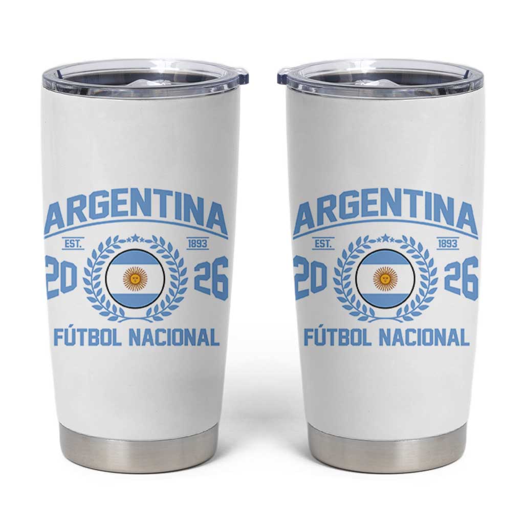 Argentina 2026 Soccer Football Fan Argentinian Flag Tumbler Cup