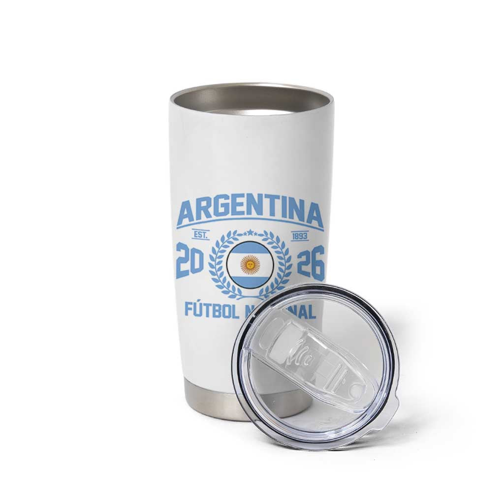 Argentina 2026 Soccer Football Fan Argentinian Flag Tumbler Cup