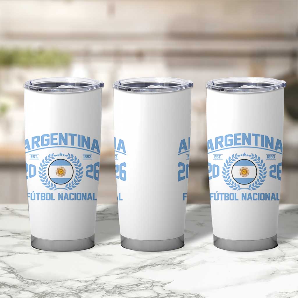 Argentina 2026 Soccer Football Fan Argentinian Flag Tumbler Cup