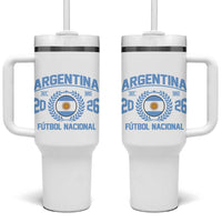 Argentina 2026 Soccer Football Fan Argentinian Flag Tumbler With Handle