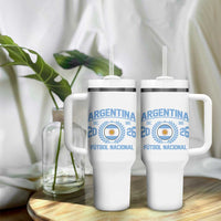 Argentina 2026 Soccer Football Fan Argentinian Flag Tumbler With Handle