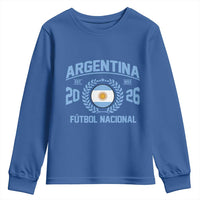 Argentina 2026 Soccer Football Fan Argentinian Flag Youth Sweatshirt