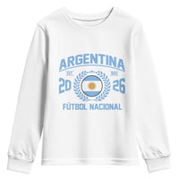 Argentina 2026 Soccer Football Fan Argentinian Flag Youth Sweatshirt
