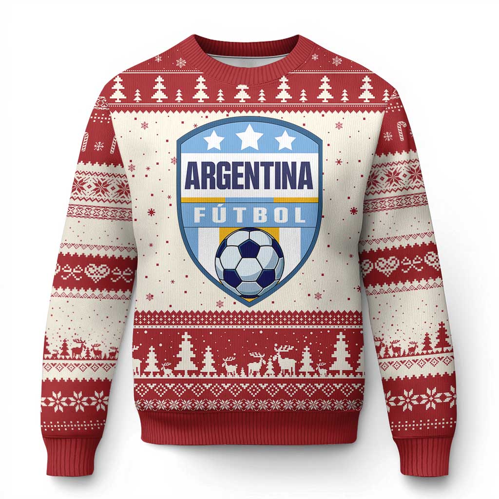 Argentina Soccer Football Ugly Christmas Sweater Argentinian Football Game Day Supporter