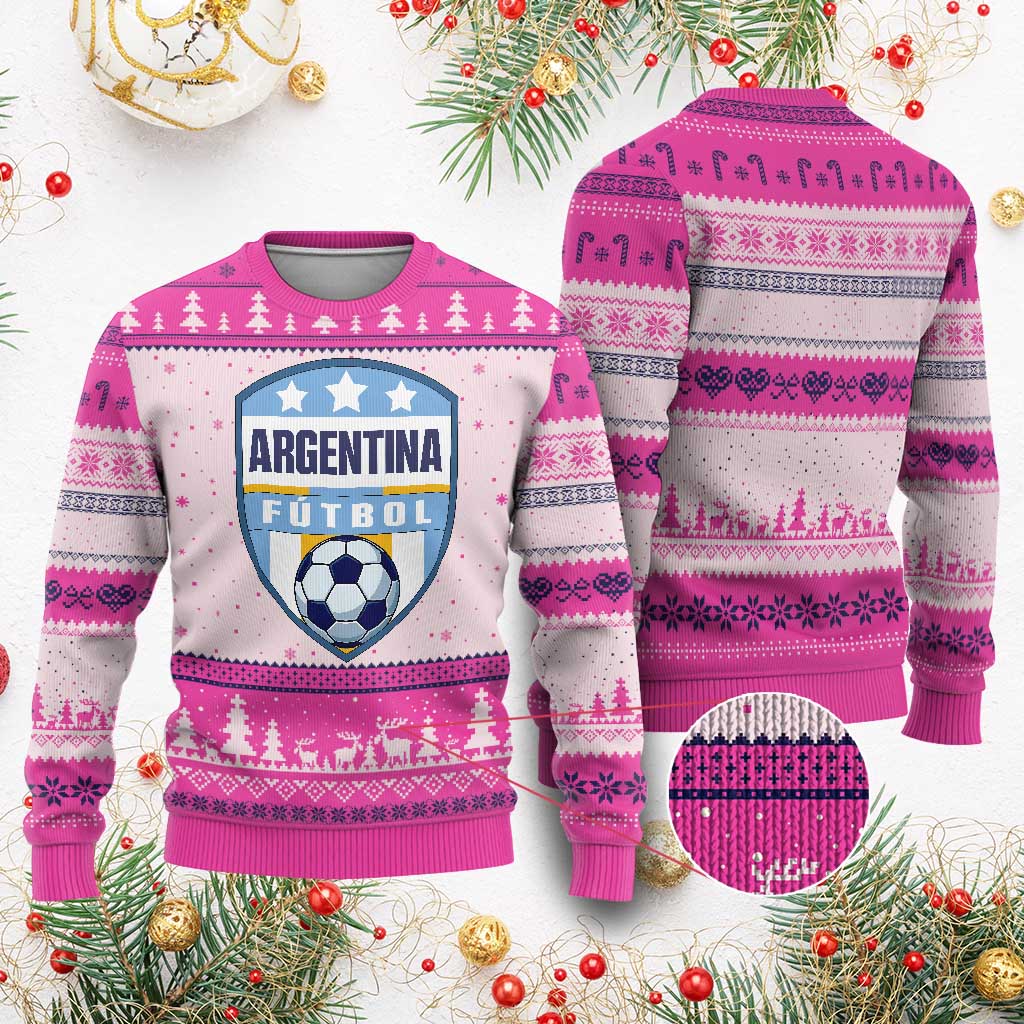 Argentina Soccer Football Ugly Christmas Sweater Argentinian Football Game Day Supporter