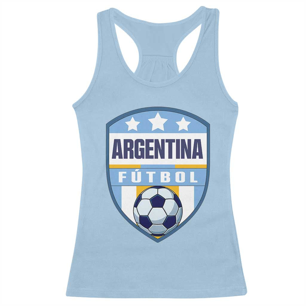 Argentina Soccer Football Racerback Tank Top Argentinian Football Game Day Supporter