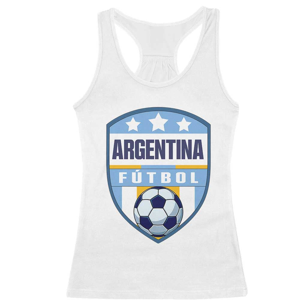 Argentina Soccer Football Racerback Tank Top Argentinian Football Game Day Supporter
