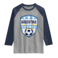 Argentina Soccer Football Raglan Shirt Argentinian Football Game Day Supporter