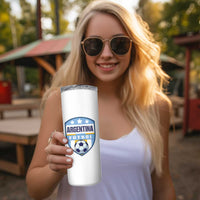Argentina Soccer Football Skinny Tumbler Argentinian Football Game Day Supporter