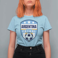Argentina Soccer Football T Shirt For Women Argentinian Football Game Day Supporter