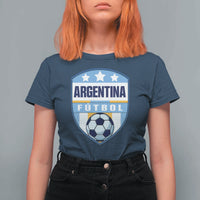 Argentina Soccer Football T Shirt For Women Argentinian Football Game Day Supporter