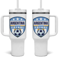 Argentina Soccer Football Tumbler With Handle Argentinian Football Game Day Supporter