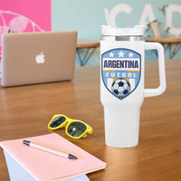 Argentina Soccer Football Tumbler With Handle Argentinian Football Game Day Supporter