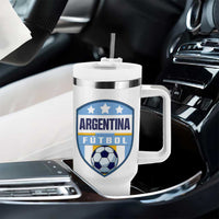 Argentina Soccer Football Tumbler With Handle Argentinian Football Game Day Supporter