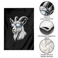 Cool Goat With Sunglasses Argentinian Flag Garden Flag Argentina Soccer Football Game Day Supporter