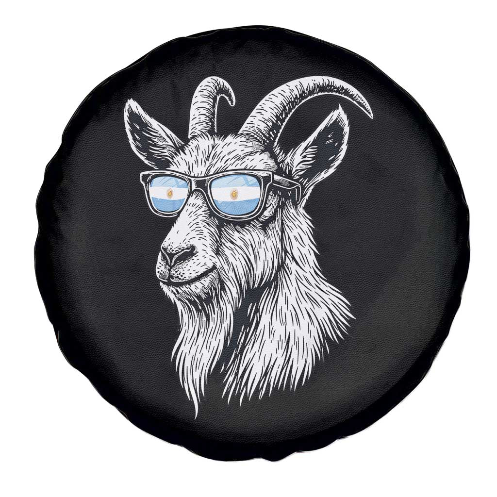 Cool Goat With Sunglasses Argentinian Flag Spare Tire Cover Argentina Soccer Football Game Day Supporter