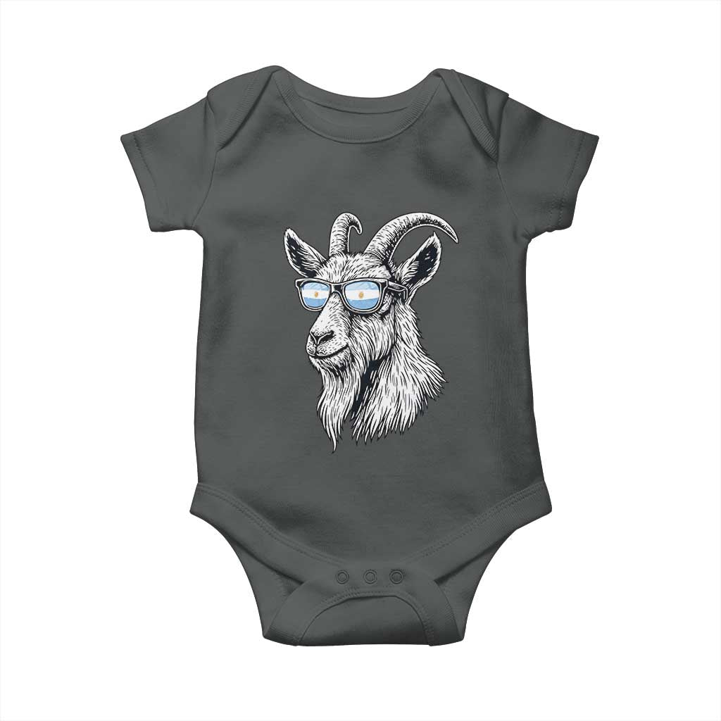 Cool Goat With Sunglasses Argentinian Flag Baby Onesie Argentina Soccer Football Game Day Supporter