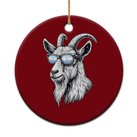 Cool Goat With Sunglasses Argentinian Flag Ceramic Ornament Argentina Soccer Football Game Day Supporter