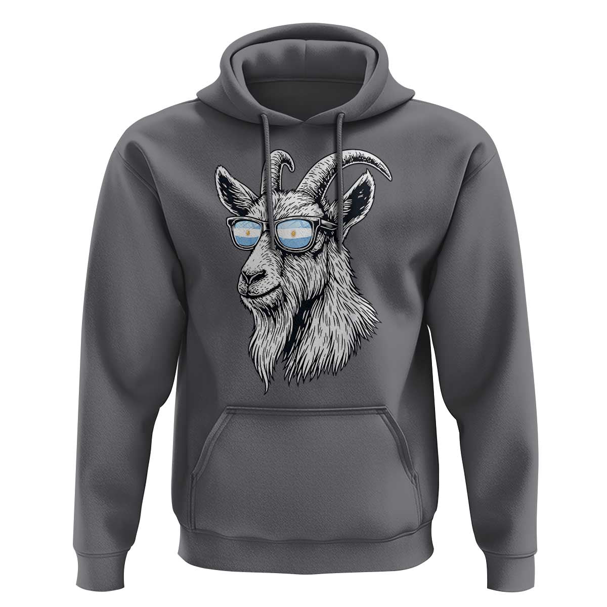 Cool Goat With Sunglasses Argentinian Flag Hoodie Argentina Soccer Football Game Day Supporter
