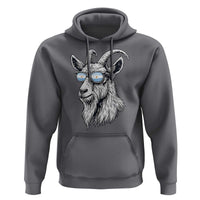 Cool Goat With Sunglasses Argentinian Flag Hoodie Argentina Soccer Football Game Day Supporter