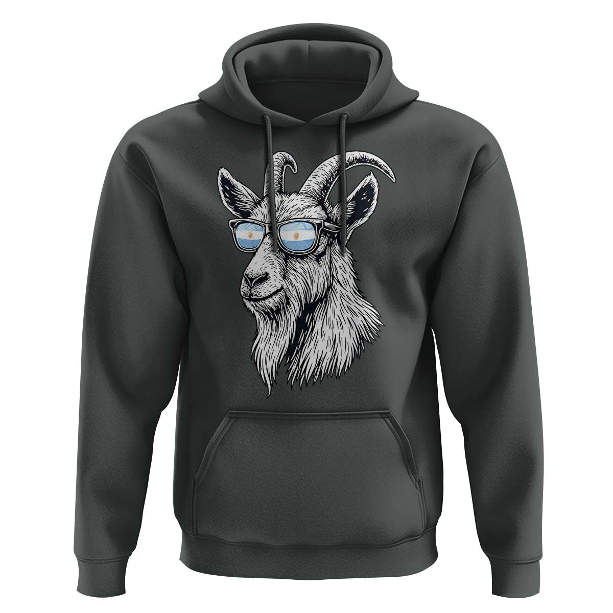 Cool Goat With Sunglasses Argentinian Flag Hoodie Argentina Soccer Football Game Day Supporter