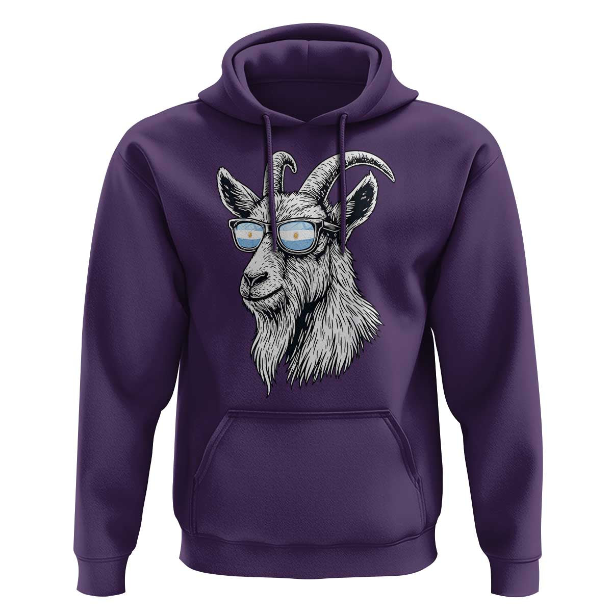 Cool Goat With Sunglasses Argentinian Flag Hoodie Argentina Soccer Football Game Day Supporter