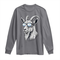 Cool Goat With Sunglasses Argentinian Flag Long Sleeve Shirt Argentina Soccer Football Game Day Supporter