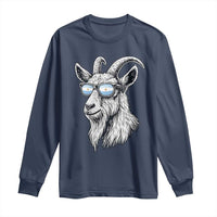 Cool Goat With Sunglasses Argentinian Flag Long Sleeve Shirt Argentina Soccer Football Game Day Supporter