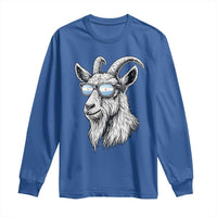 Cool Goat With Sunglasses Argentinian Flag Long Sleeve Shirt Argentina Soccer Football Game Day Supporter